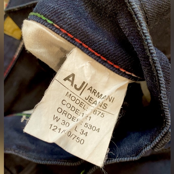 AJ Armani Jeans Men Straight Leg Jeans 30” - Picture 6 of 7